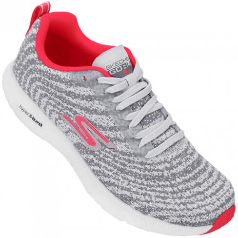 Tênis Skechers Go Run 7+ Feminino – Cinza Corrida