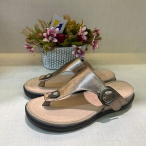 Chinelo Feminino Anti-Stress Opananken de Dedo em Couro