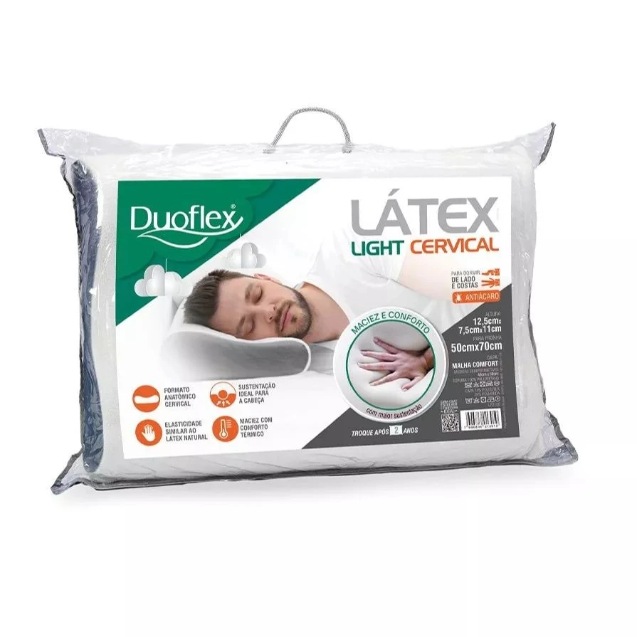 Travesseiro Látex Light Cervical Duoflex LP2100