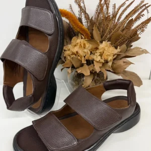 Sandália Masculina Ajustável 100% em Couro Anatômica Opananken