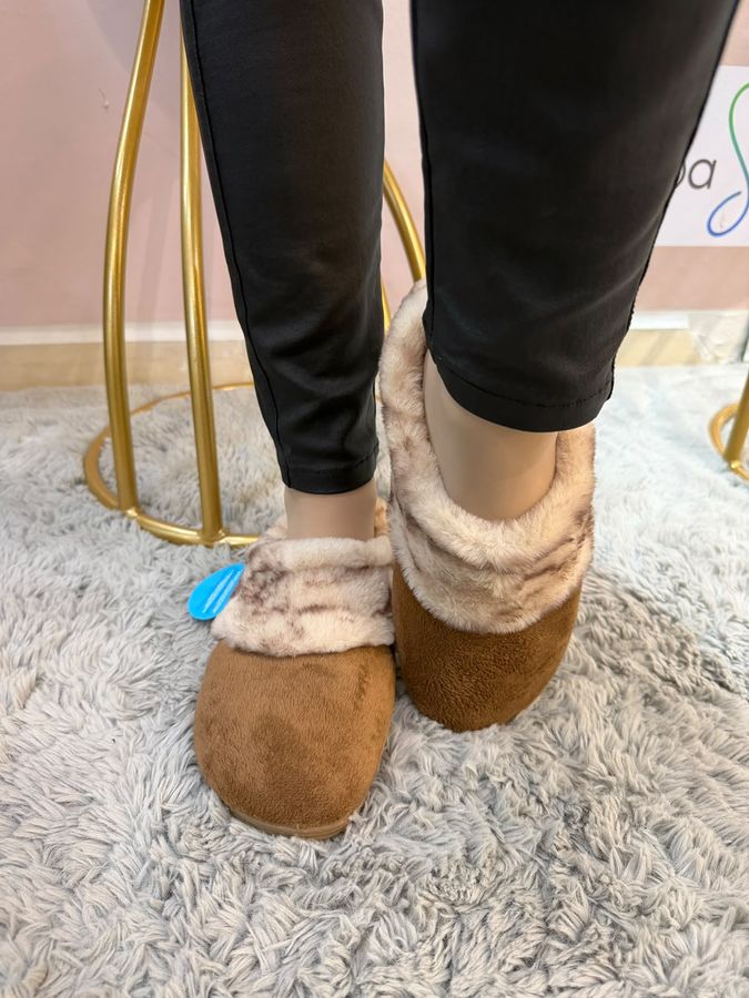 Pantufa Feminina Espumada Fechada Pegada - foto 2