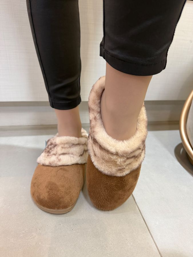 Pantufa Feminina Espumada Fechada Pegada - foto 3