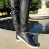 Tênis feminino Marina Mello couro preto