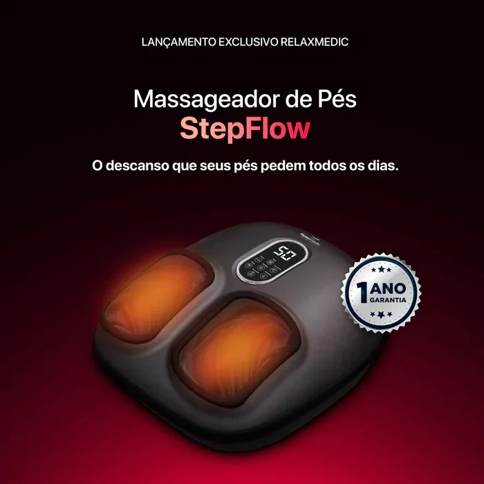 Massageador de Pes StepFlow Relaxmedic com garantia de 1 ano