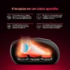 Quatro terapias do StepFlow: shiatsu, pressao de ar, vibracao e aquecimento