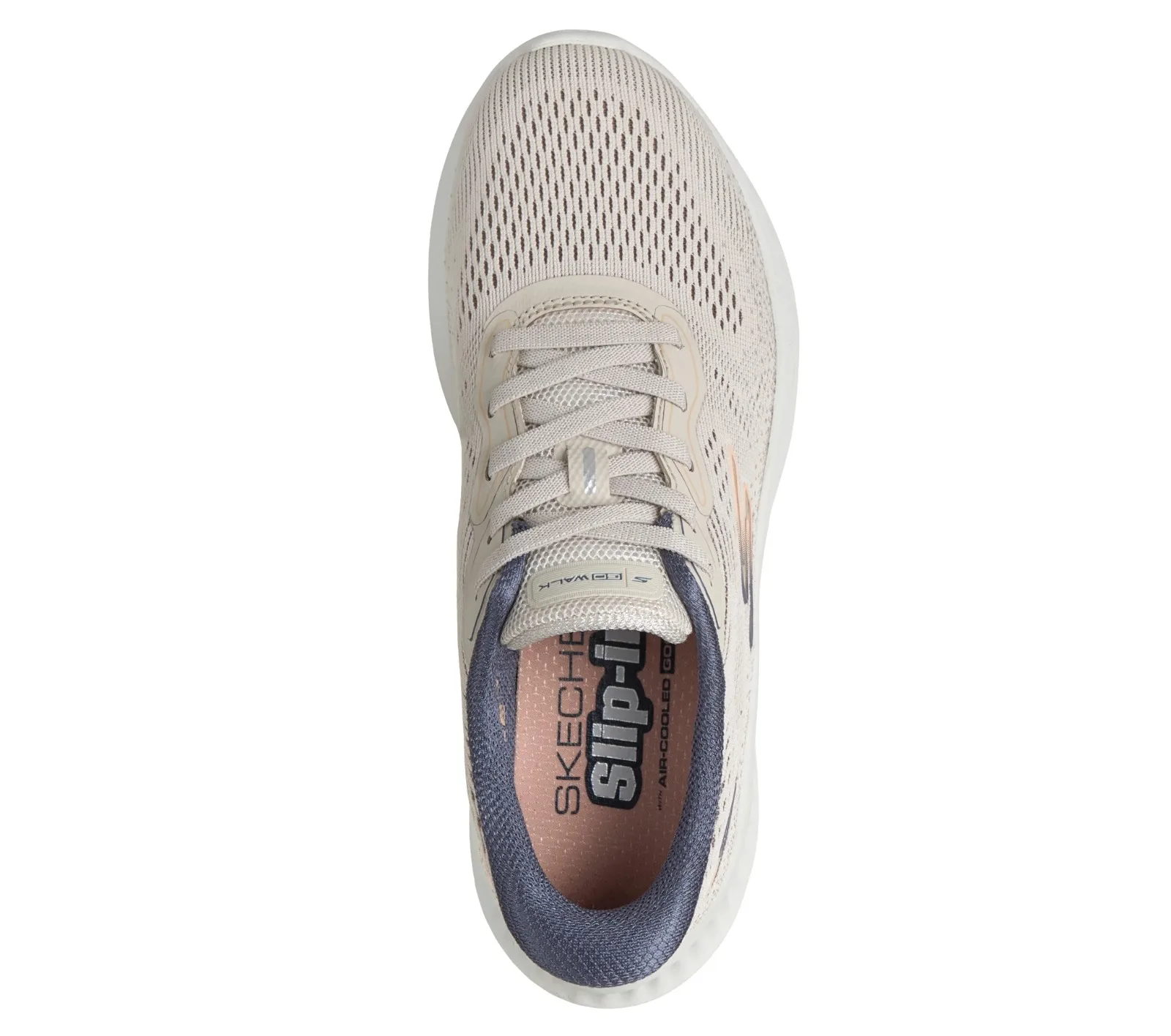 Tênis Feminino Skechers Go Walk Now Slip-ins para Caminhada Bege