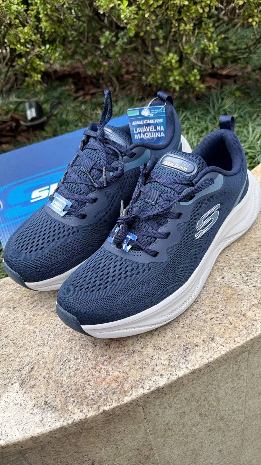 Tênis Masculino Skechers para Caminhada Azul Marinho