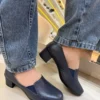 Sapato Feminino Social Antistress Salto Bloco em Couro Opananken