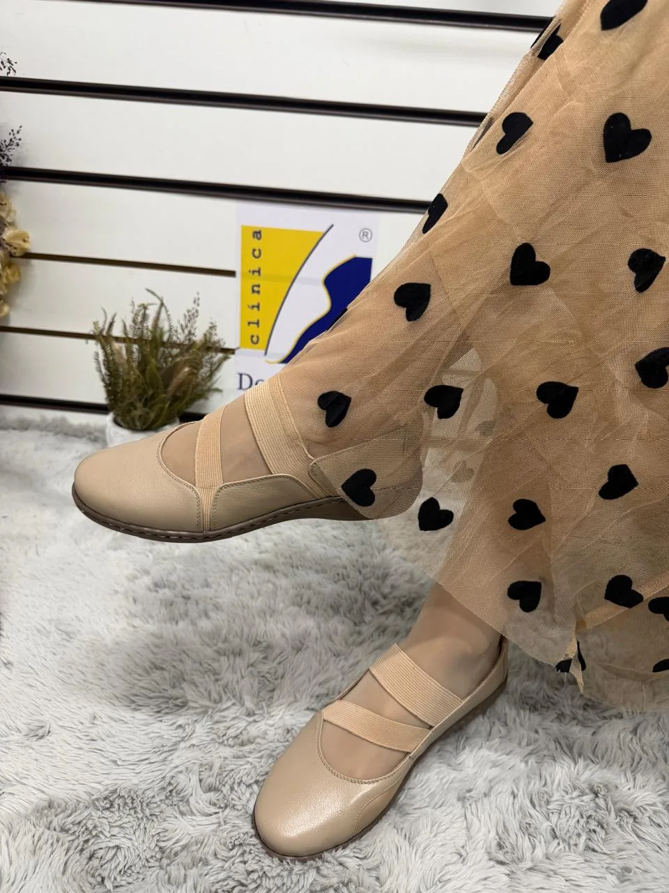 Sapatilha Feminina Antistress para Joanete em Couro e Lycra Opananken