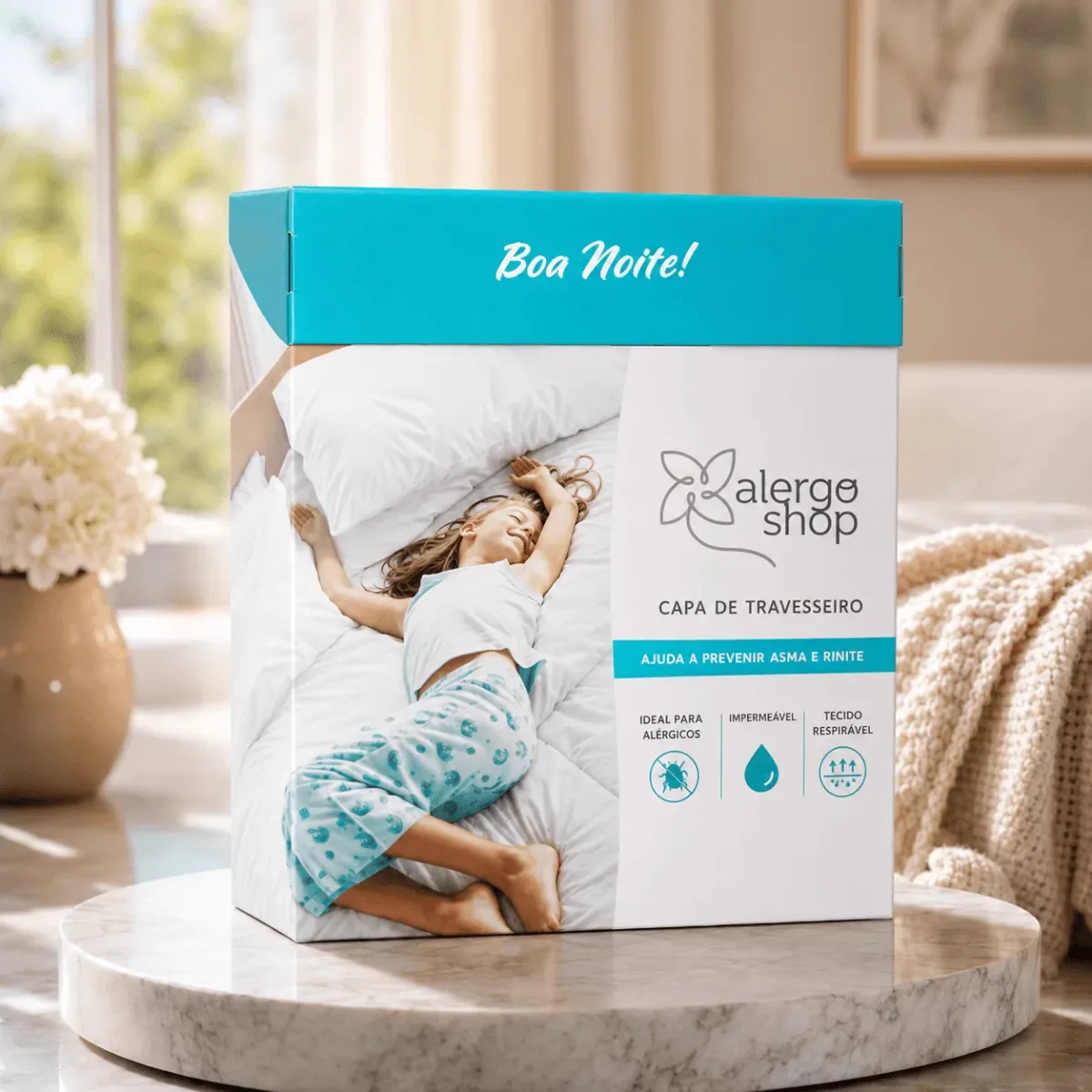 Capa para Travesseiro Antiácaro Super Soft Alergoshop