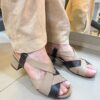 Sandália Feminina Antistress Flexível em Couro Opananken