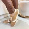 Sapatênis Feminino Casual Antistress em Couro Opananken