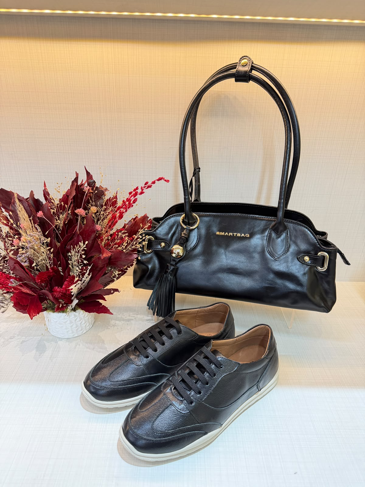 Sapatênis Feminino Casual Antistress em Couro Opananken
