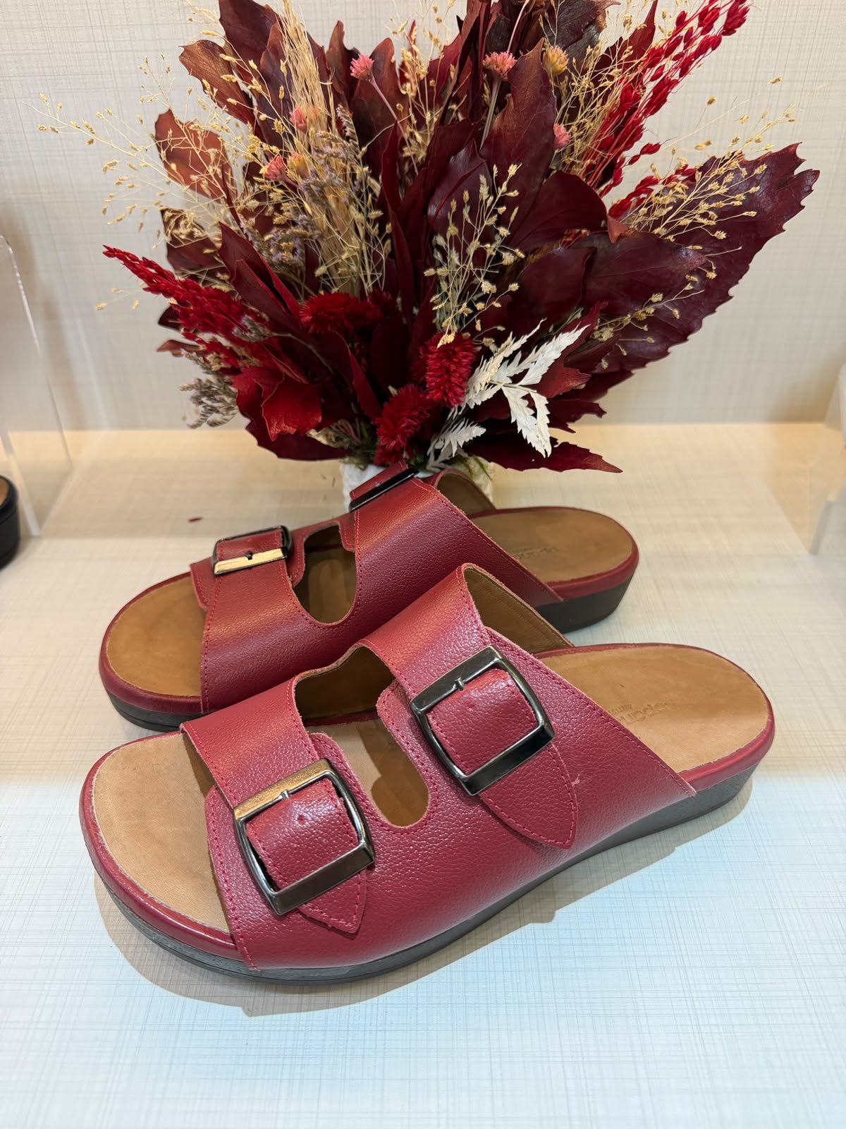 Tamanco Feminino Antistress Anatômico em Couro Opananken